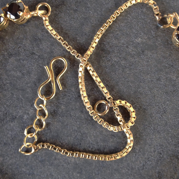 Vintage Black Rhinestone Fashion Necklace - Picture 2 of 4